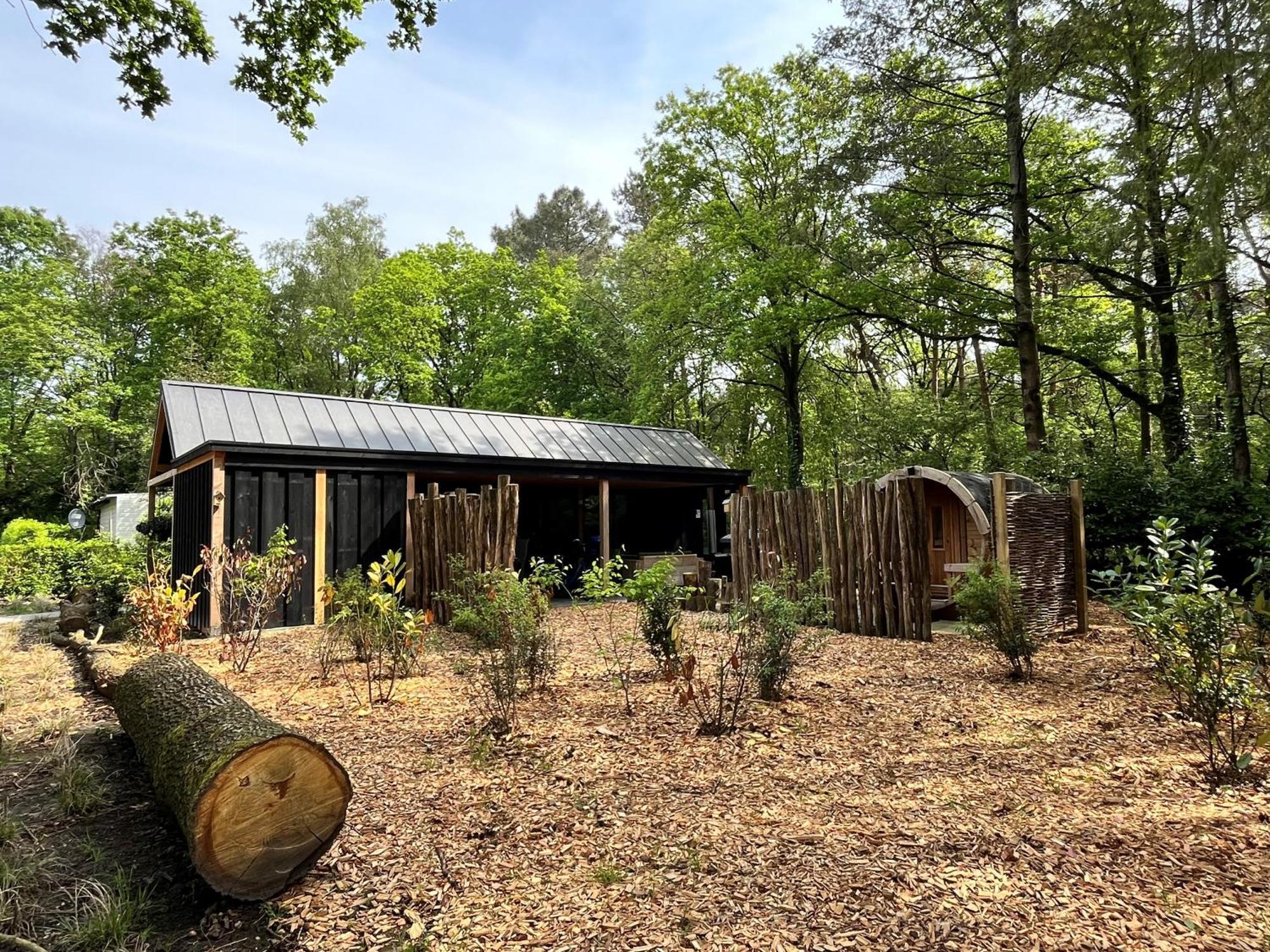 Wellness In The Woods - 4P Tinyhouse Met Prive Sauna & Hottub Diessen Exteriör bild